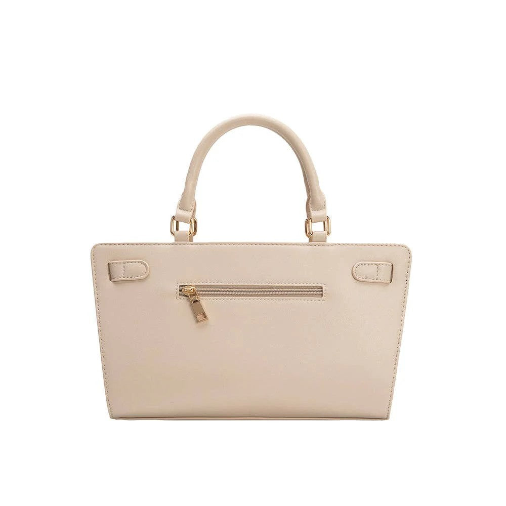 Structured Recycled Vegan Leather Top Handle Bag