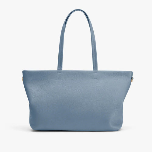 Lightweight Leather Hidden Zipper Top Handle Tote Bag